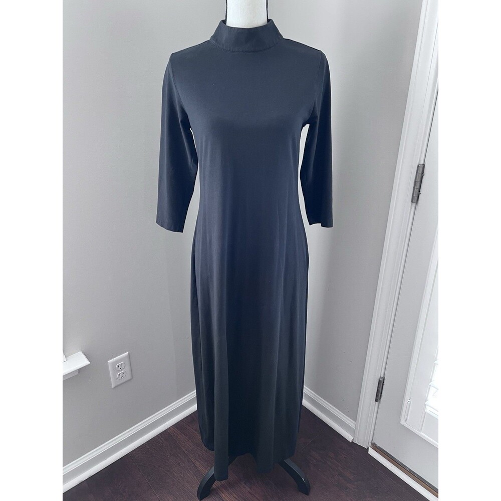 Spartina 449 Black Mock Neck Maxi Dress Size Small